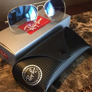 Ray ban Aviator Blue & Gold